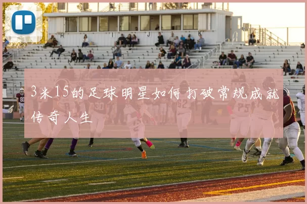 3米15的足球明星如何打破常规成就传奇人生