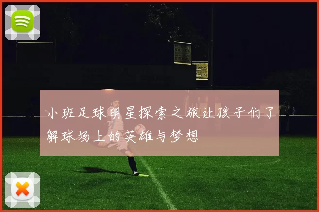 小班足球明星探索之旅让孩子们了解球场上的英雄与梦想